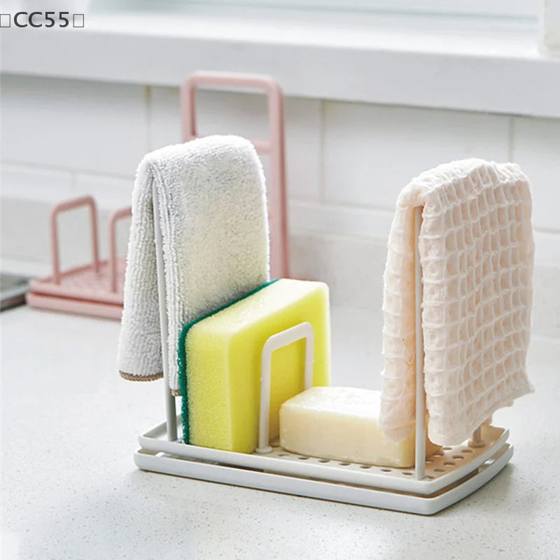 Detachable Sink Sponge & Dishcloth Holder – Kitchen Organizer Sink Sponge Holder Qst