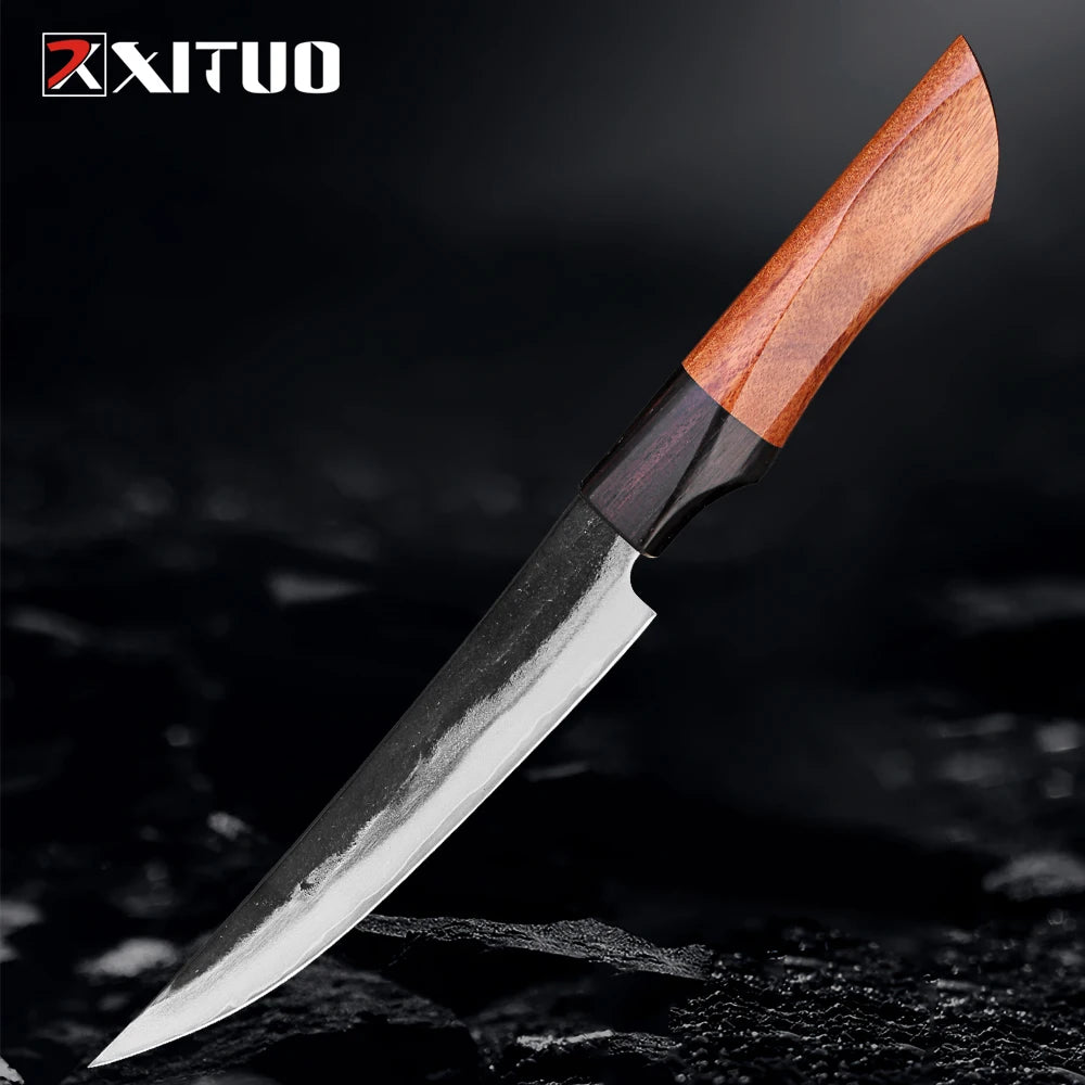 XITUO Forged 3-Layer Clad Steel Utility Paring Knife Utility Paring Knife Qst