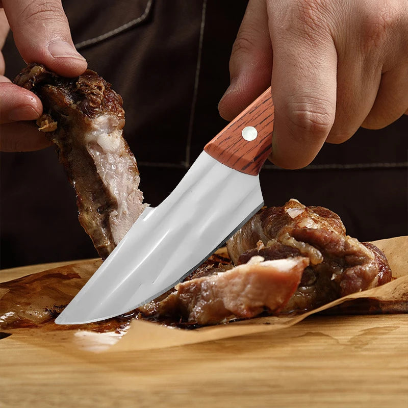 Forged Stainless Steel Kitchen Knife – Meat Cleaver & Boning Kitchen Knife Qst