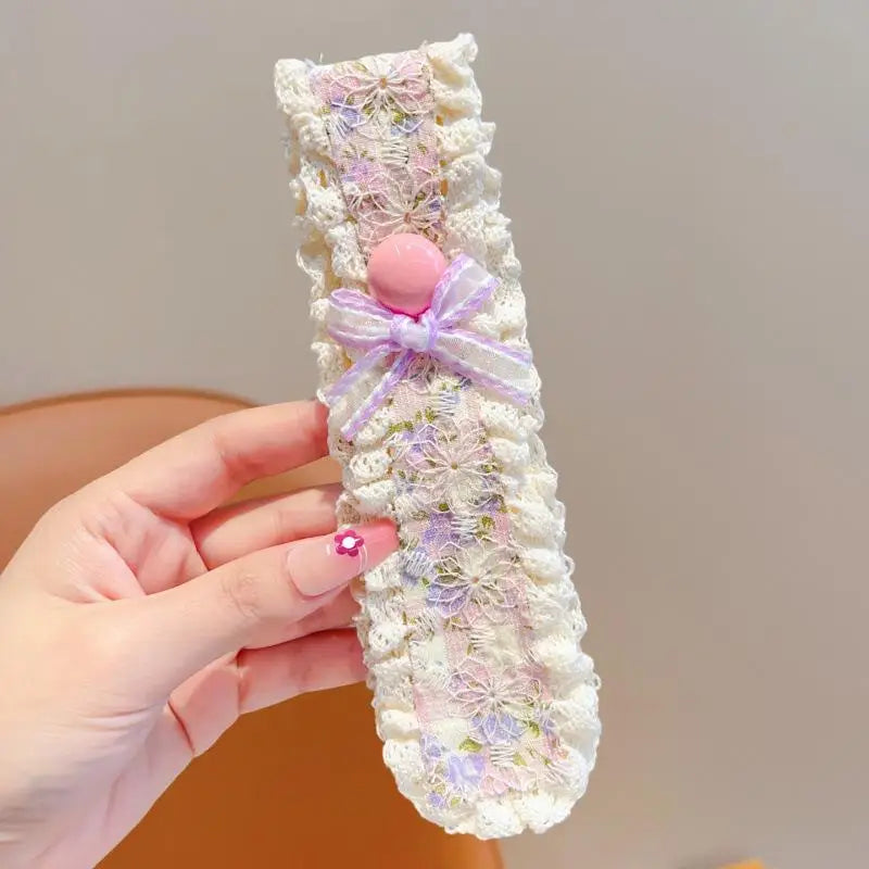 Cute Baby Girls Headband & Bangs Hair Stickers – Princess Style Baby Hair Accessory Qst A2