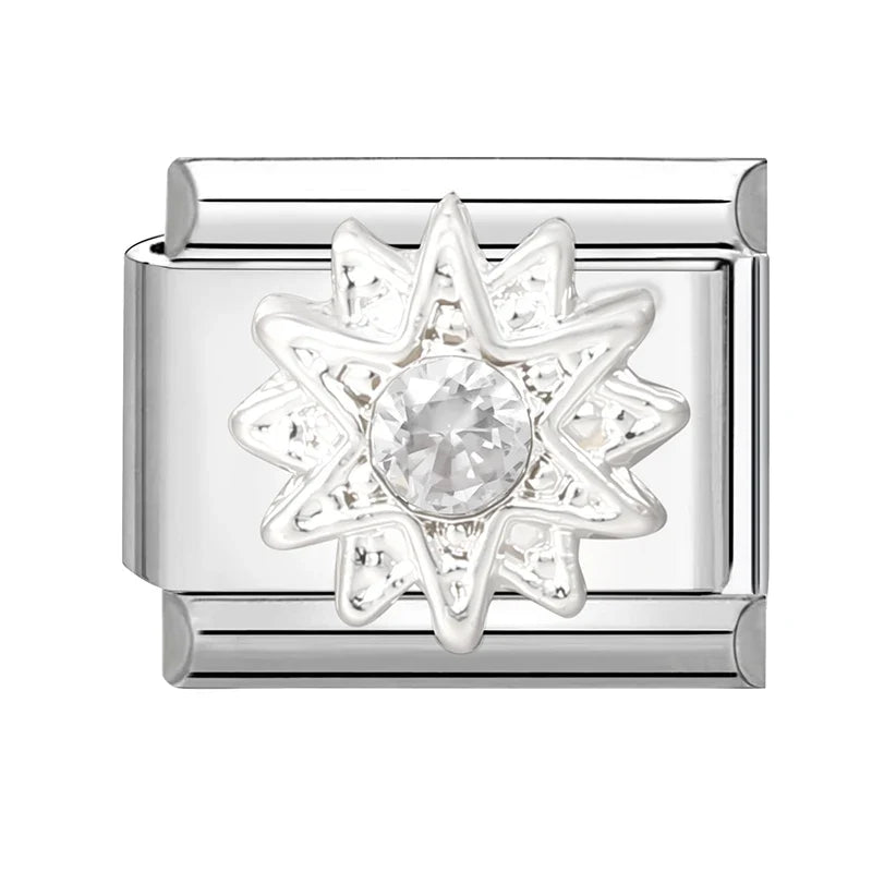 Zircon Heart Bird Bowknot Star Pendant Italian Charm | 9mm Italian Charm Pendant Qme Style 2