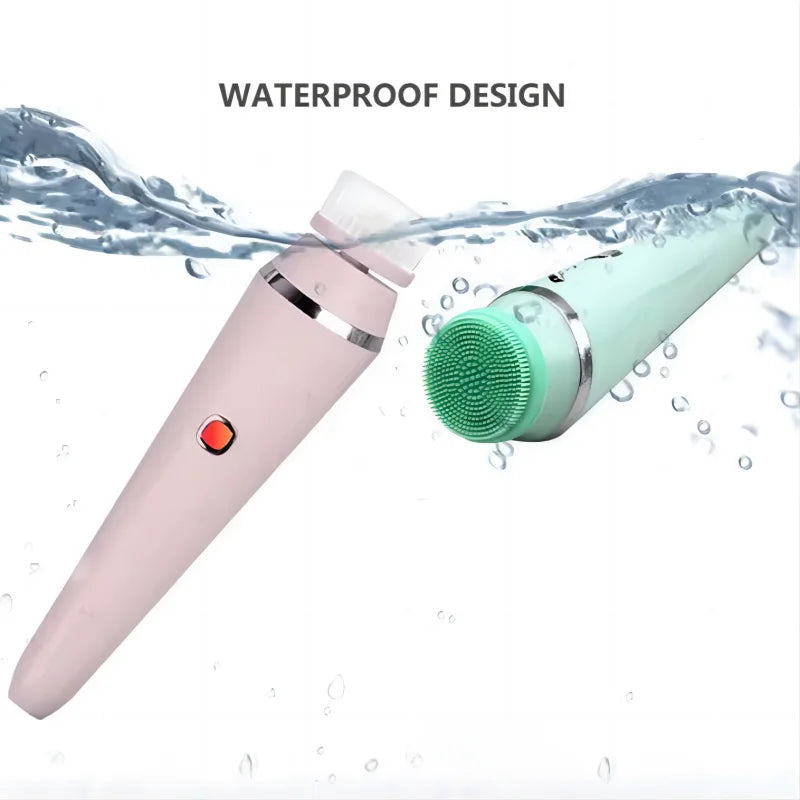 VIMYSHOW 4-in-1 Sonic Facial Cleansing Brush | IPX7 Waterproof Facial Cleansing Brush Qst