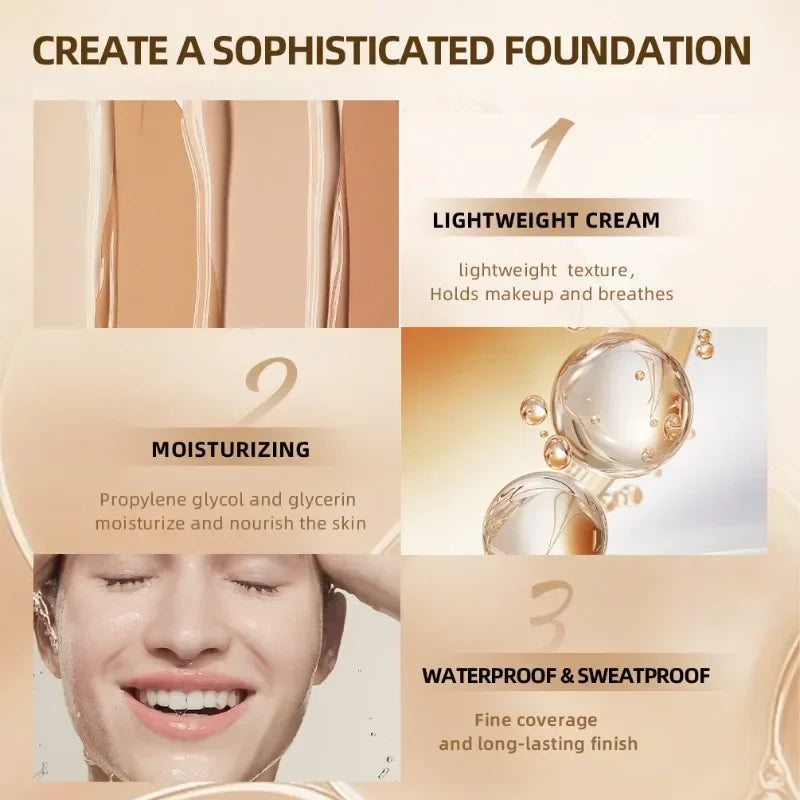 Full Coverage Liquid Foundation Concealer Stick – 6 Shades Foundation Concealer Stick Qme