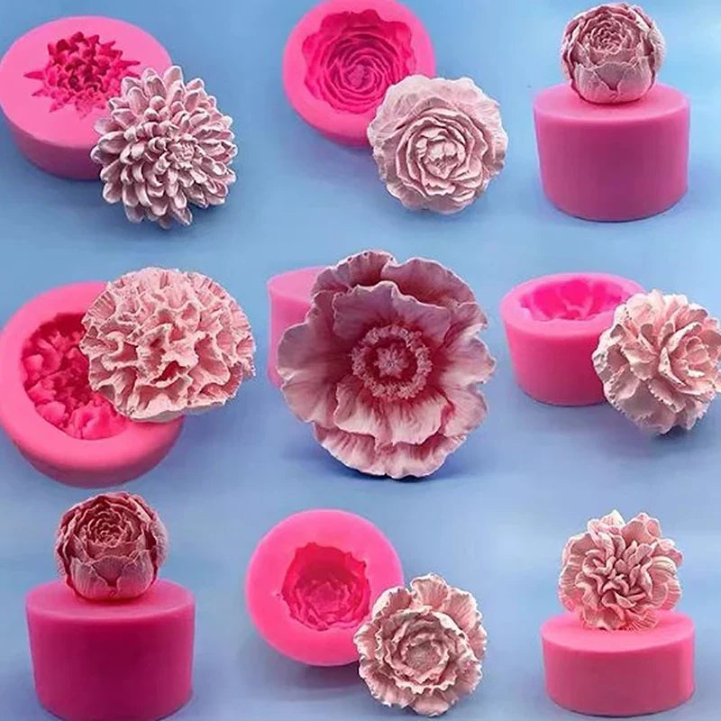 Silicone Rose Mold for Chocolate, Soap, Candle & Cake Silicone Craft Mold Qme