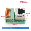 RJ45 Adapter Board Female Socket Guide Rail Terminal Block RJ45 Terminal Adapter Qme A2