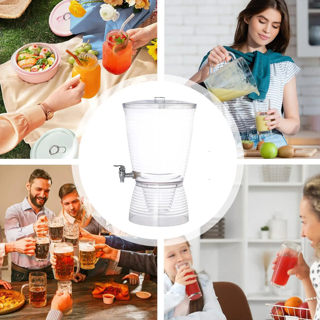 Large 10L Countertop Drink Dispenser with Faucet | Qme Beverage Dispenser Qme