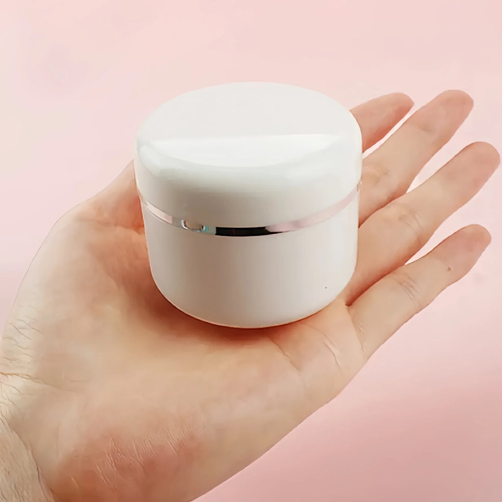 White Plastic Cosmetic Jars Twist-Top Lids | Travel Sample Jars Cosmetic Travel Jars Qme 10pcs