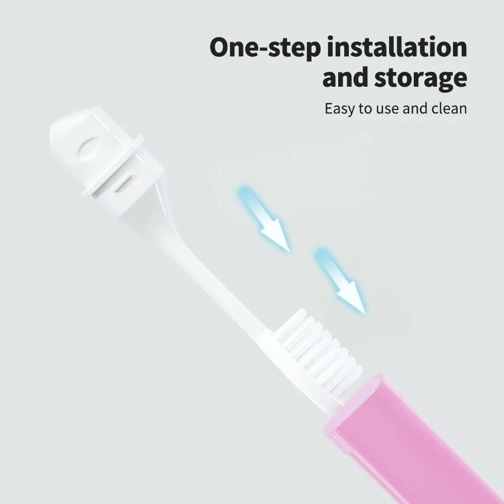 Soft Folding Travel Toothbrush with Cover – Portable & Compact Travel Toothbrush Qme
