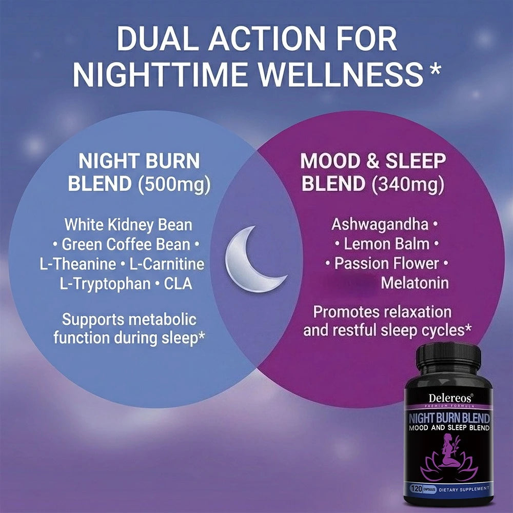 STRESSXCEL Nighttime Weight Management Capsules | White Kidney Bean Weight Management Supplement Qst