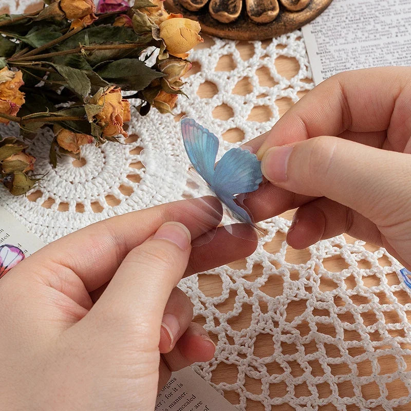 Butterfly Waterproof Stickers – Cute Aesthetic DIY & Scrapbooking Decorative Stickers Qme