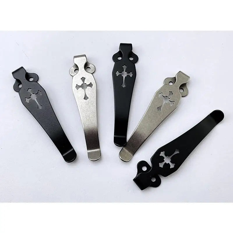 Titanium TC4 Deep Carry Pocket Clip for Spyderco Knives Knife Pocket Clip Qst