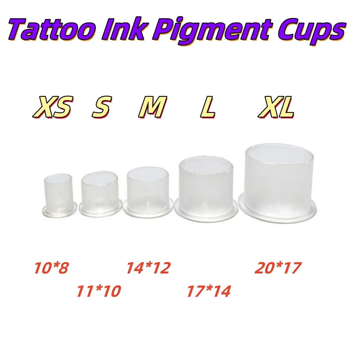 ROKYO Disposable Tattoo Ink Cups – Clear Plastic Pigment Holder Tattoo Ink Cups Qme