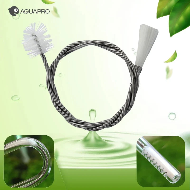 Aquarium Spring Brush Cleaning Tool – Fish Tank & Fishbowl Aquarium Cleaning Brush Qme