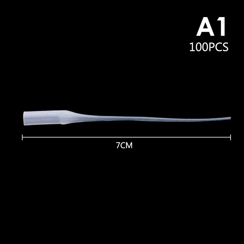100 Precision Glue Micro-Tips Plastic Bottle Extenders Glue Tip Extenders Qme A1