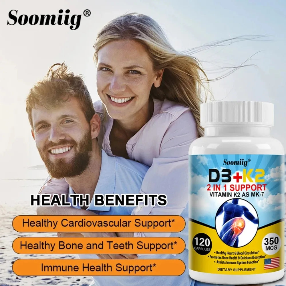 Vitamin D3 K2 Complex 5000 IU – Non-GMO, Gluten-Free Vitamin Supplement Qst