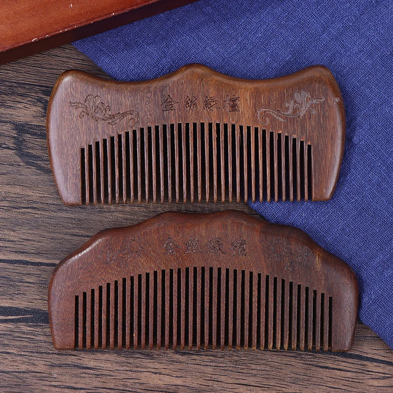 Sandalwood Hand Comb – Natural Wood Palm Relaxation Comb Palm Acupressure Comb Qme