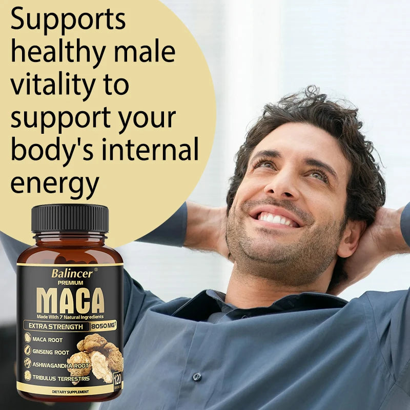 Maca Capsules – Energy, Strength & Vitality Supplement Maca Supplement Qst