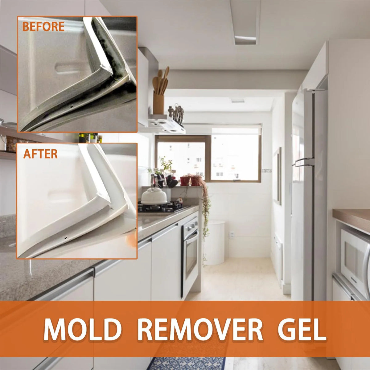 Mold Remover Gel – Mildew & Grout Stain Cleaner for Walls Mould Stain Remover Qme