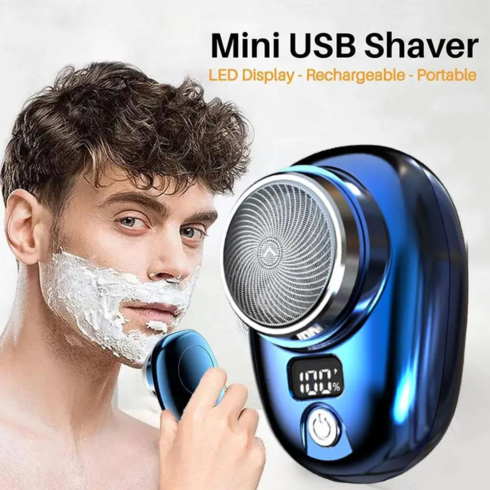 Mini Electric Razor for Men – Cordless Travel Shaver, Digital Display Electric Travel Shaver Qme