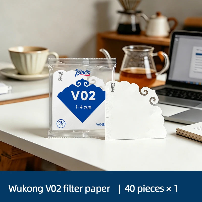 Bincoo V-Shape Pour Over Coffee Filter Papers – Large Size Coffee Filter Papers Qst 1pc