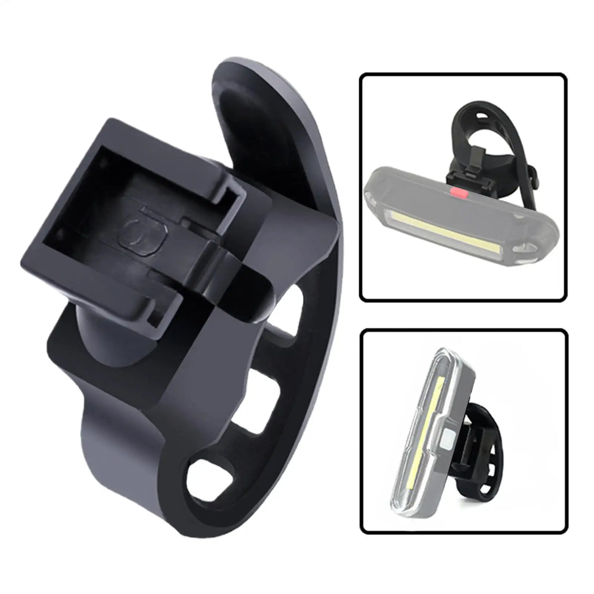 Bicycle Tail Light Silicone Mount Strap & Clip Fixing Band Bike Light Mount Qme