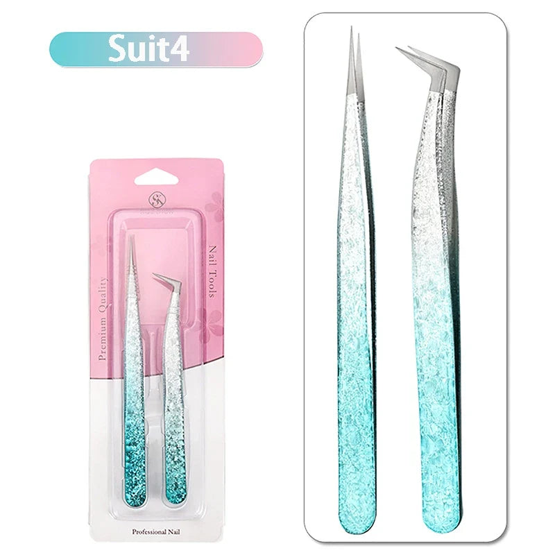 Anti-Static 3D Eyelash Tweezers – Precision Lash Grafting Tool Eyelash Tweezers Qme Suit 4