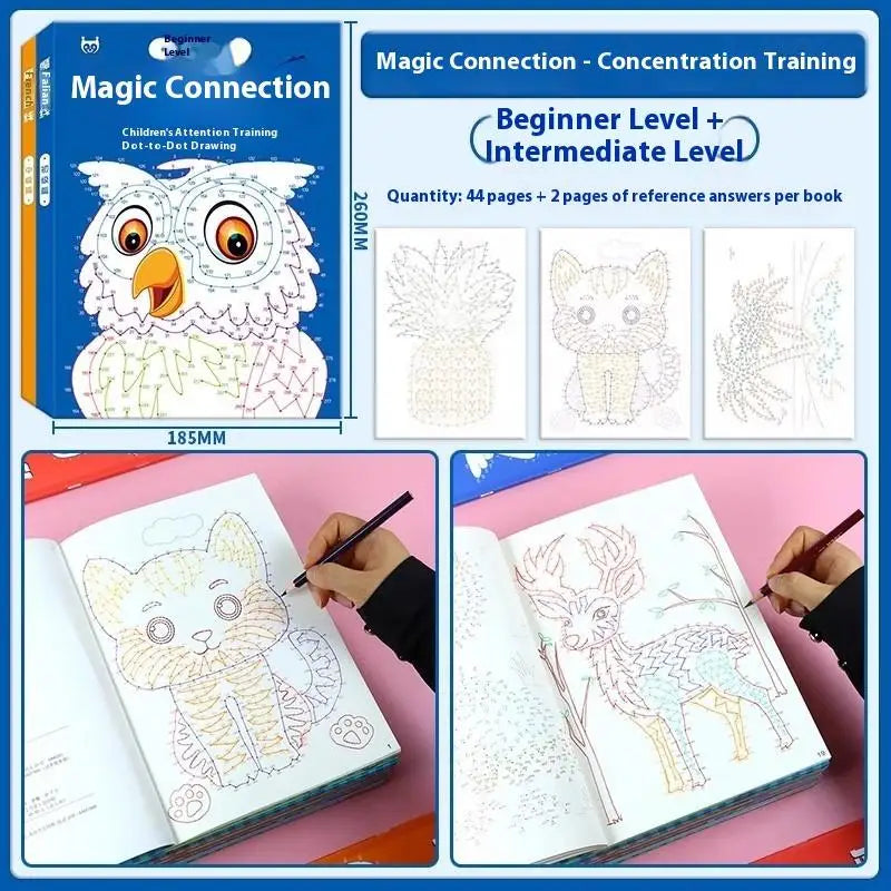 Kids Number Tracing & Coloring Book – 44 Patterns, Ages 3–6 Kids Activity Workbook Qme A2