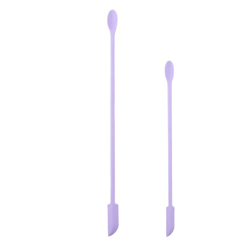 2-in-1 Silicone Scoop & Scraper Double-Headed Cosmetic Tool Cosmetic Spatula Tool Qme