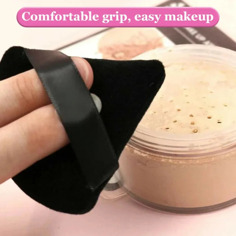 Velvet Triangle Powder Puffs 6-Pack – Soft Makeup Sponge Makeup Powder Puff Qme