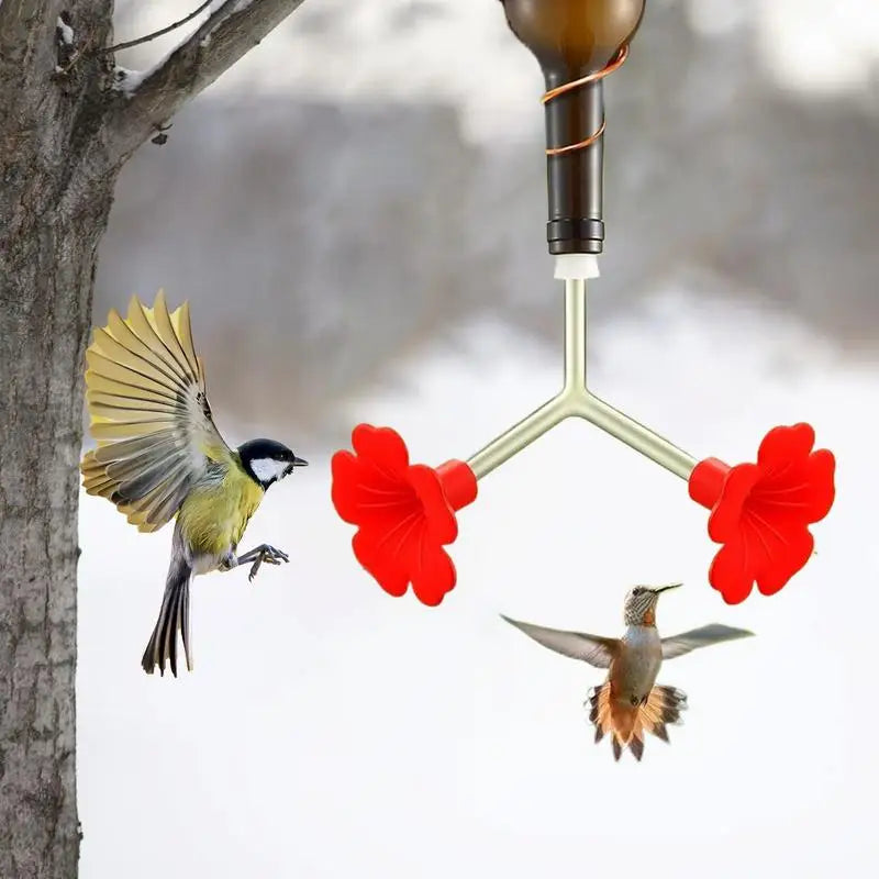 3-Pack Outdoor Hummingbird Feeders – Leak-Proof & Non-Drip Hummingbird Feeder Qme