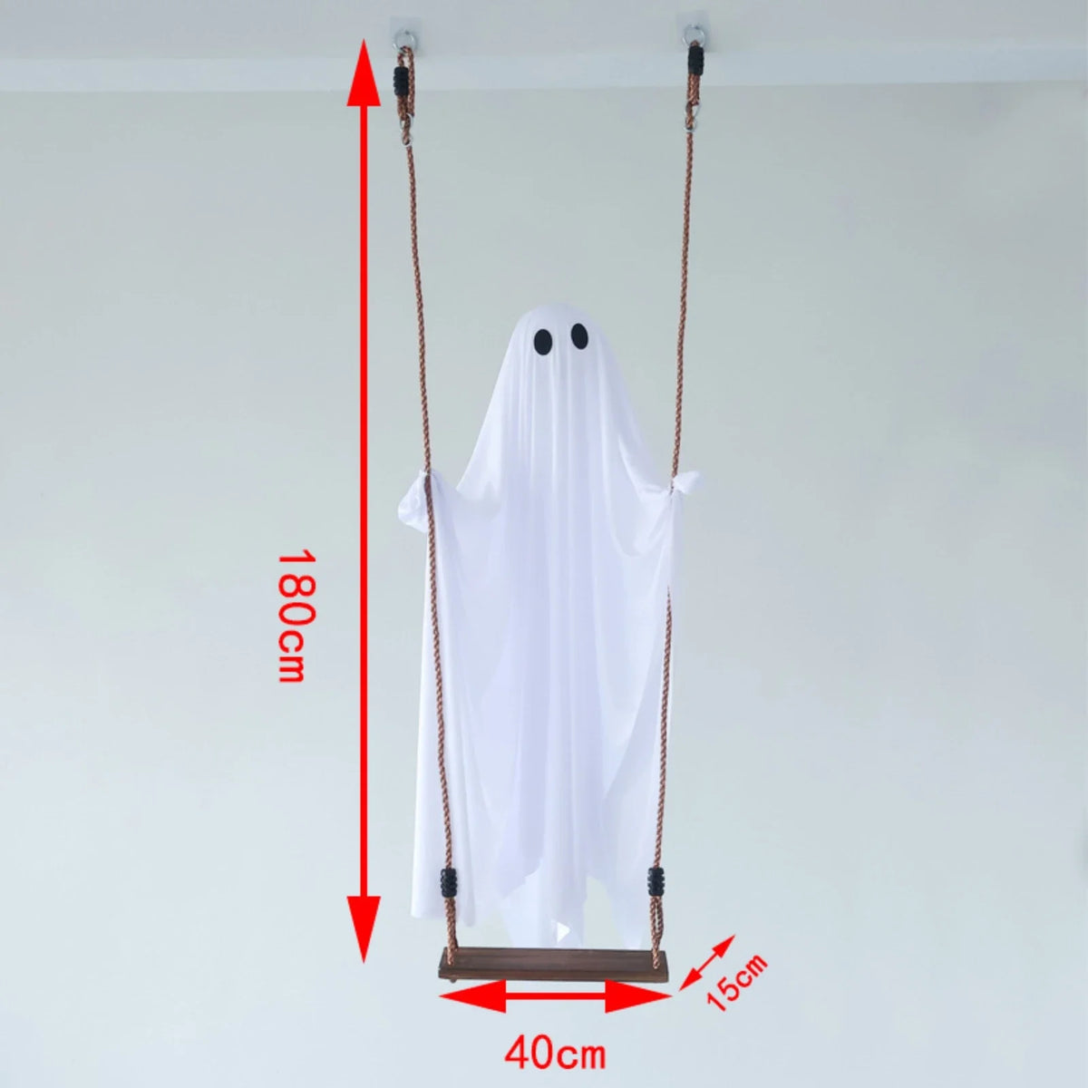 Halloween Glowing Ghost Swing Ornament | LED Hanging Decor Halloween Hanging Ornament Qme