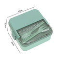 Square Sealed Lunch Box – Microwave Safe, 1.2L Bento Container Sealed Lunch Box Qme green 6.5 inch