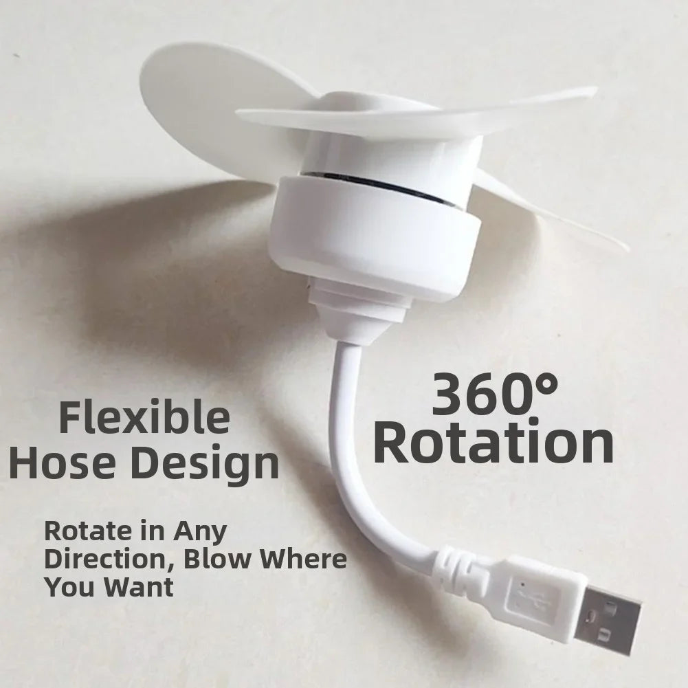 Portable USB Desk Fan – Compact Quiet 14cm White Fan USB Desk Fan Qme Default Title