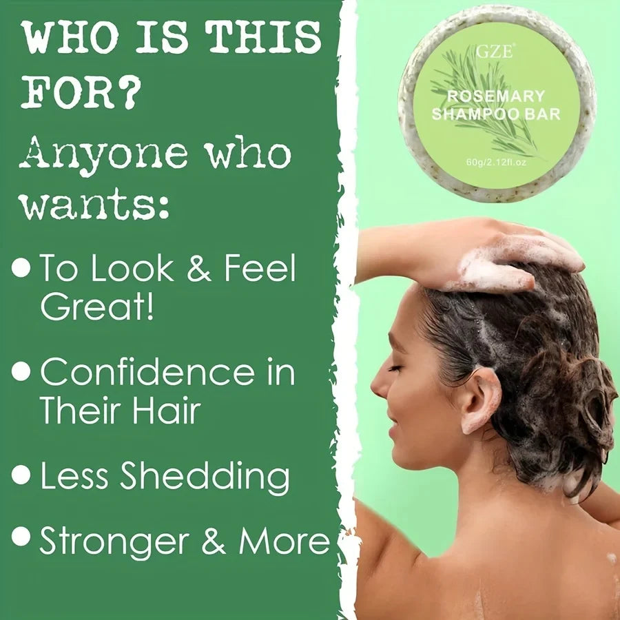 GZE Rosemary Shampoo Bar – Strengthening & Cleansing | Qme Solid Shampoo Bar Qme