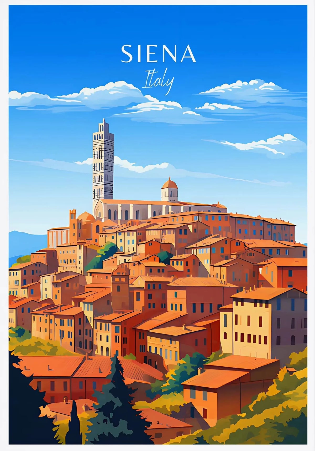 Italy City Travel Canvas Wall Art – Rome Venice Paris Poster Canvas Wall Art Qst