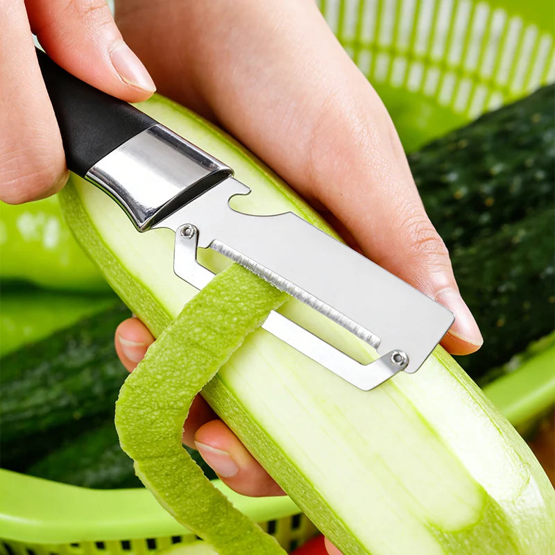 Stainless Steel Vegetable Peeler & Bottle Opener Tool Vegetable Peeler Qst