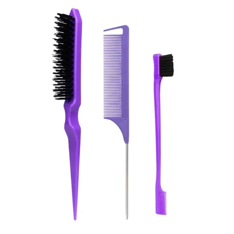 Slick Back Hair Brush & Bristle Teasing Comb for Women Hair Brush Comb Qme