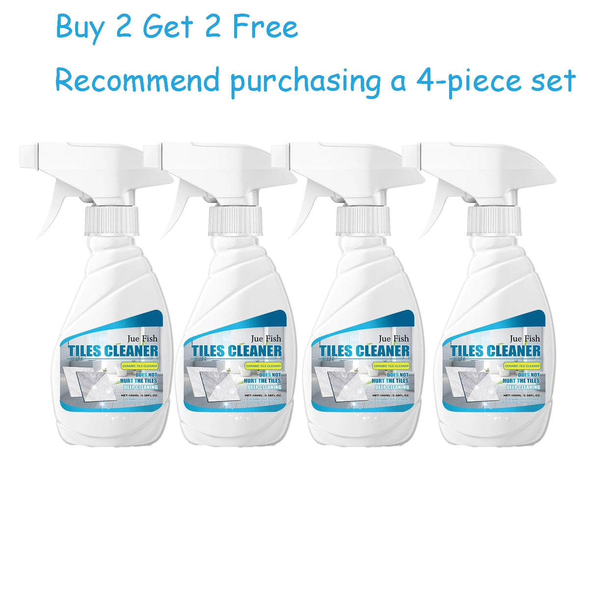 100ml Marble & Tile Cleaner Spray – Streak-Free, No Residue Tile Cleaner Spray Qst 4 pcs