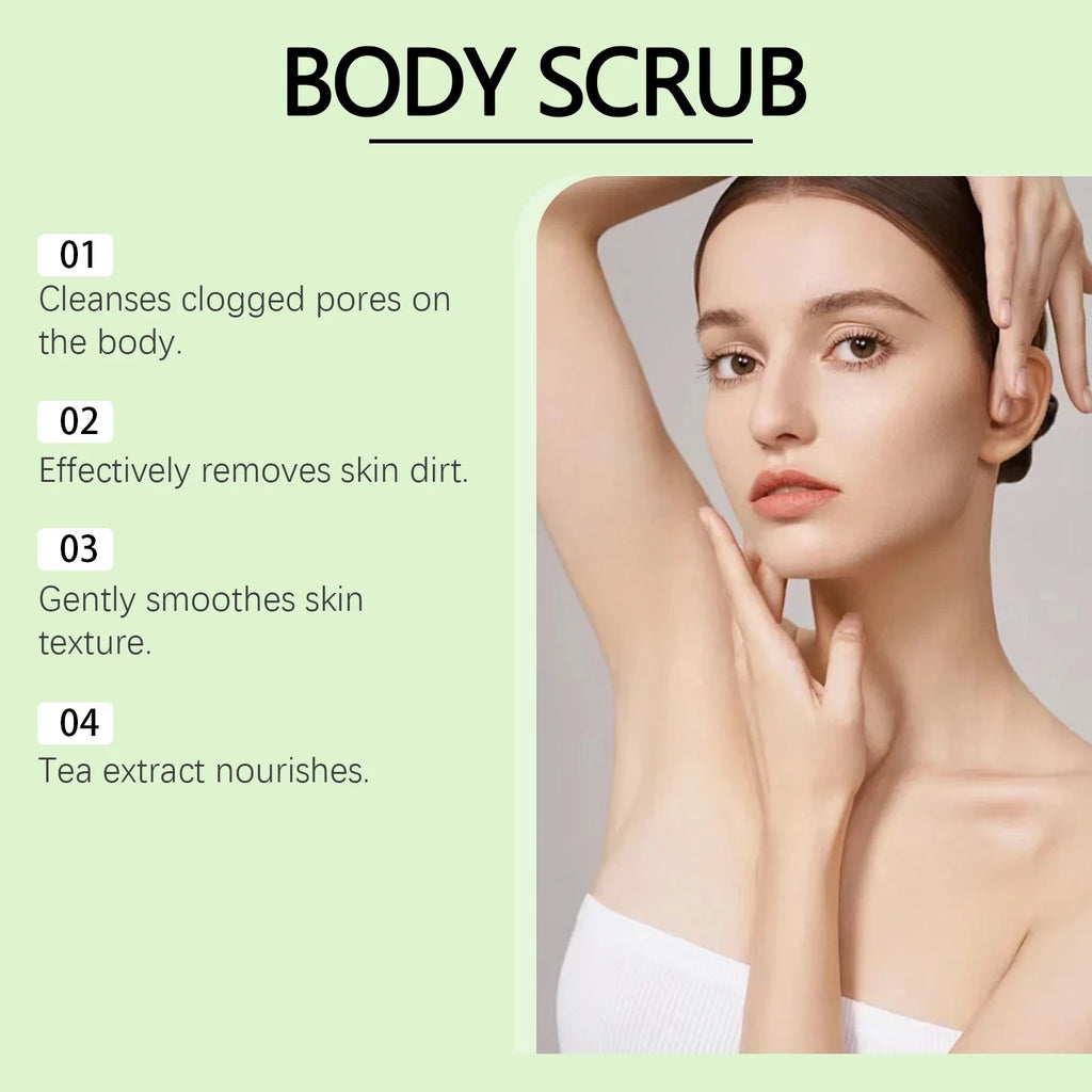 Matcha Body Scrub – Gentle Exfoliating Pore Cleanser | Qme Body Scrub Qme