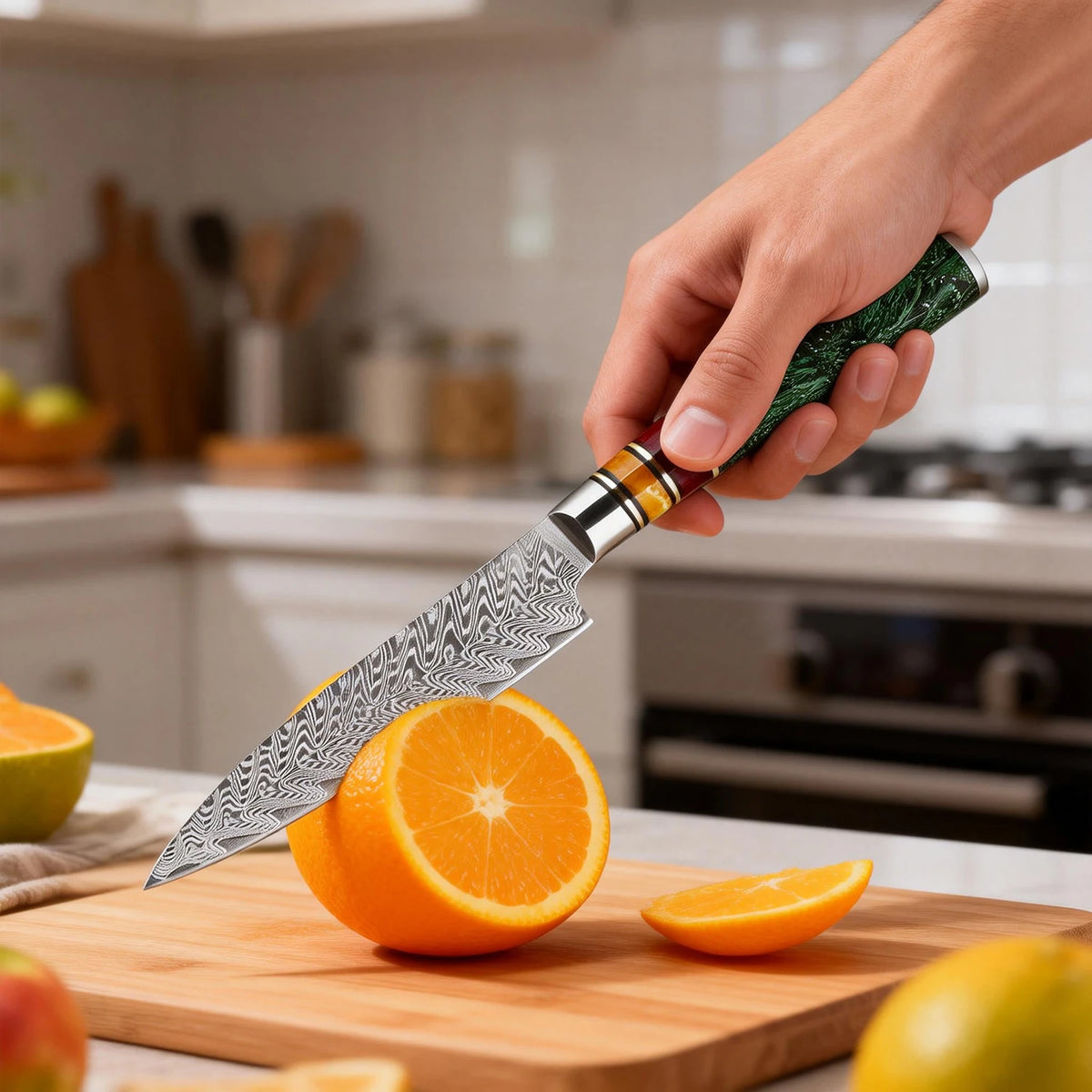 XITUO Damascus Steel Kitchen Knife Set – 1–6 Piece Chef Knives Damascus Kitchen Knife Set Qst