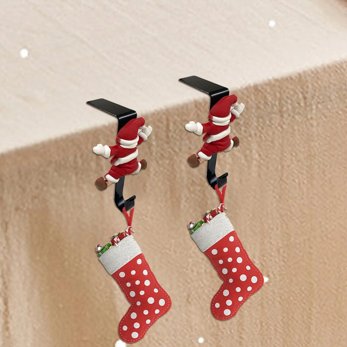 Christmas Stocking Holders for Mantle – No Drill Hooks Mantle Stocking Hooks Qme
