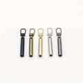 5-Piece Cylinder Metal Zipper Pulls – Black & Gold Alloy Set Zipper Pulls Qme 5pcs