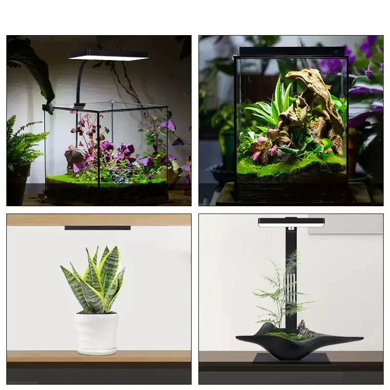 Mini9 Pro Magnetic Clamp LED RGB UV Aquarium Light | Full Spectrum Aquarium LED Light Qme