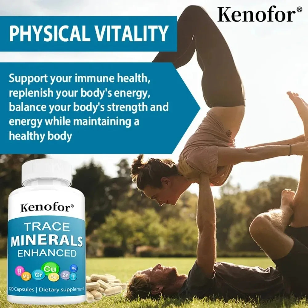Kenofor Trace Minerals Complex – Zinc Copper Iodine Capsules Mineral Supplement Qst