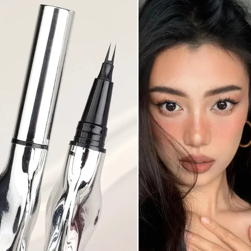 2Points Waterproof Eyebrow Pencil – Long-Lasting Thin Brow Pen Eyebrow Pencil Qme
