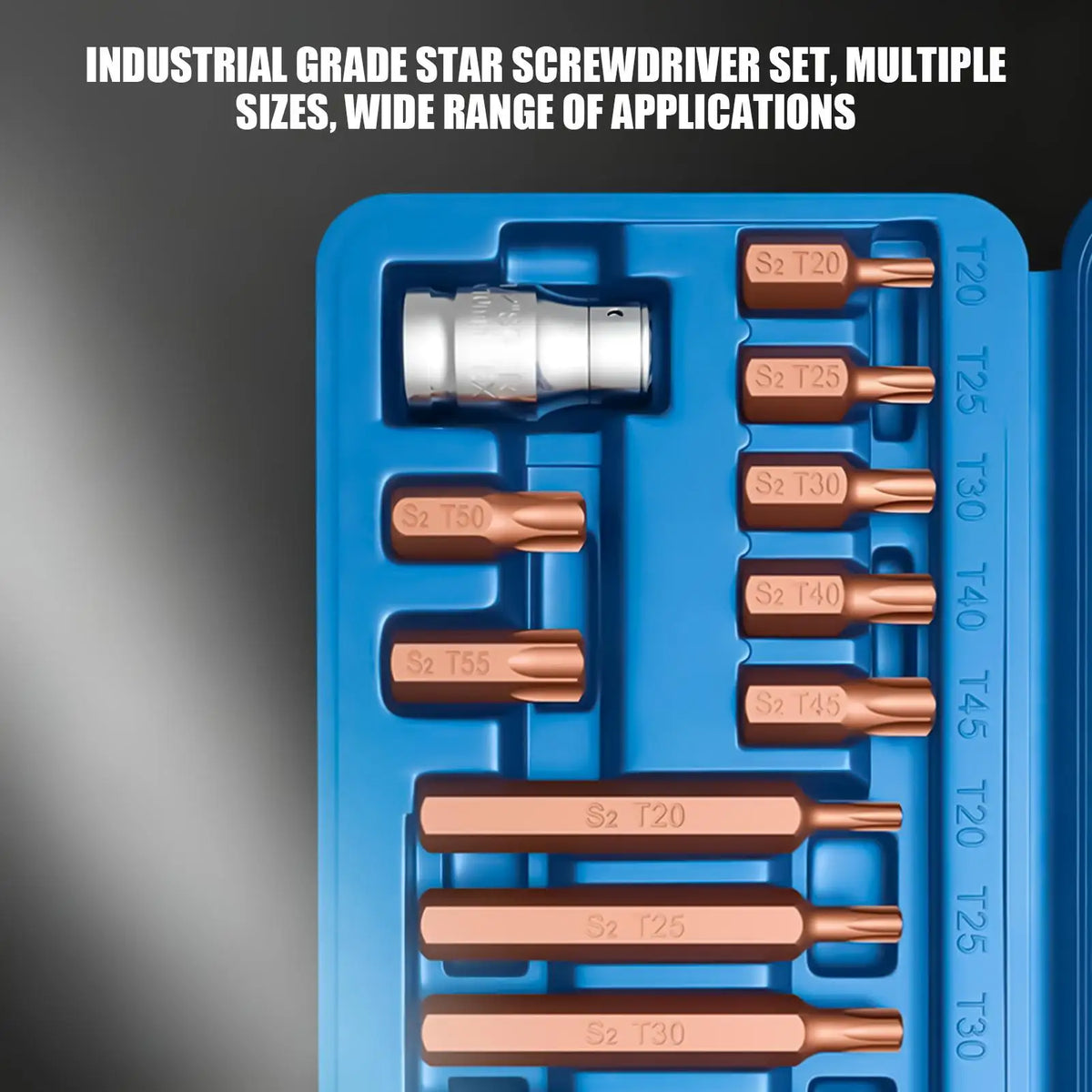 S2 Steel Magnetic Tamper-Proof Star Bits Set – 15-Piece Star Bit Set Qme