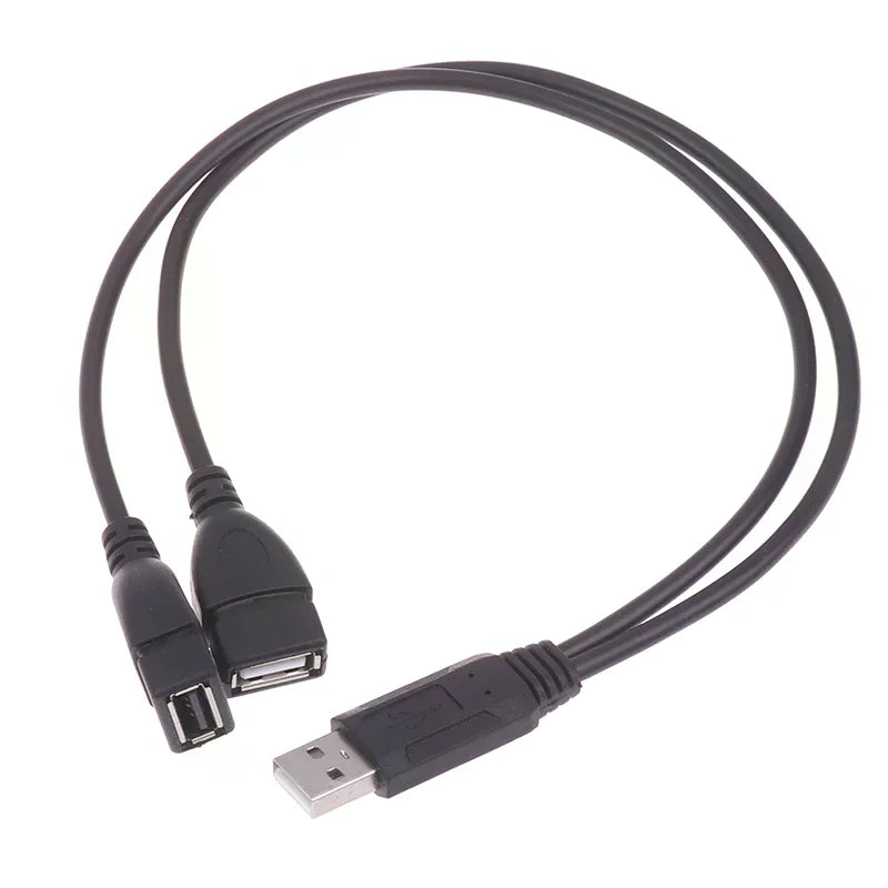 USB Cable Splitter 1 Male to 2 Female – Charge & Data Cord USB Splitter Cable Qme