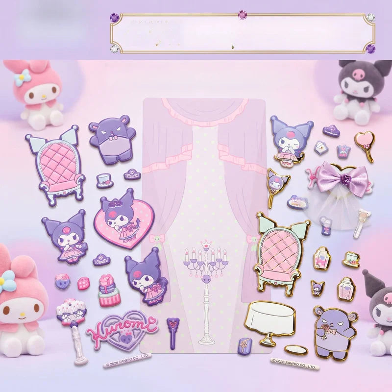 Hello Kitty Kuromi 3D Crystal Stickers | Planner Decoration Decorative Stickers Qme