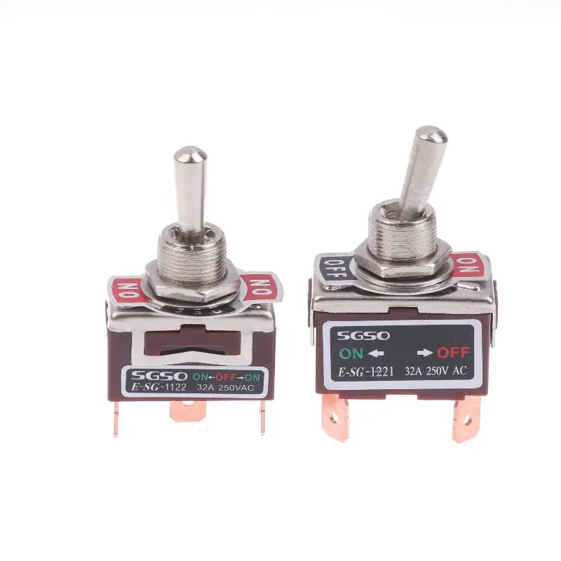 32A 250VAC Rocker Toggle Switch 2/3/4/6 Pin Brass Screw Rocker Toggle Switch Qme