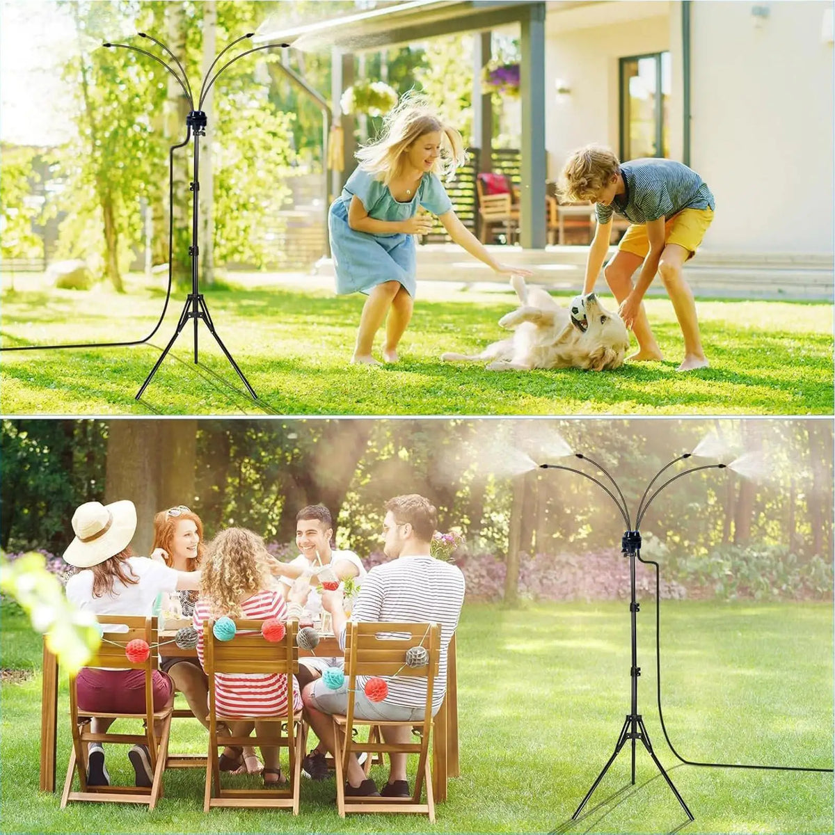 Portable Standing Patio Mister | Adjustable Height Sprinkler Patio Misting Sprinkler Qme